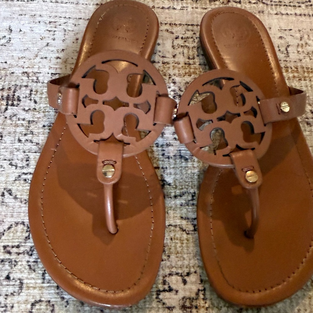 Tory Burch Brown Leather Sandals